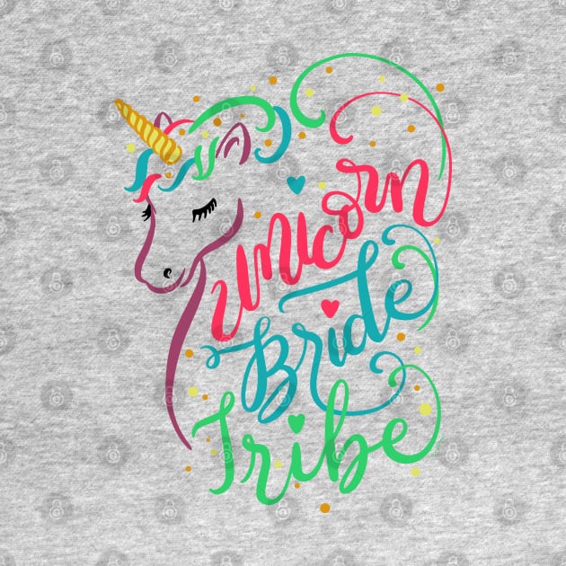 Unicorn Bride Tribe Bachelorette Party Wedding Party by DoubleBrush